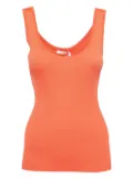 ZIMMERMANN pre-owned ribbed scoop-neck tank top - Orange