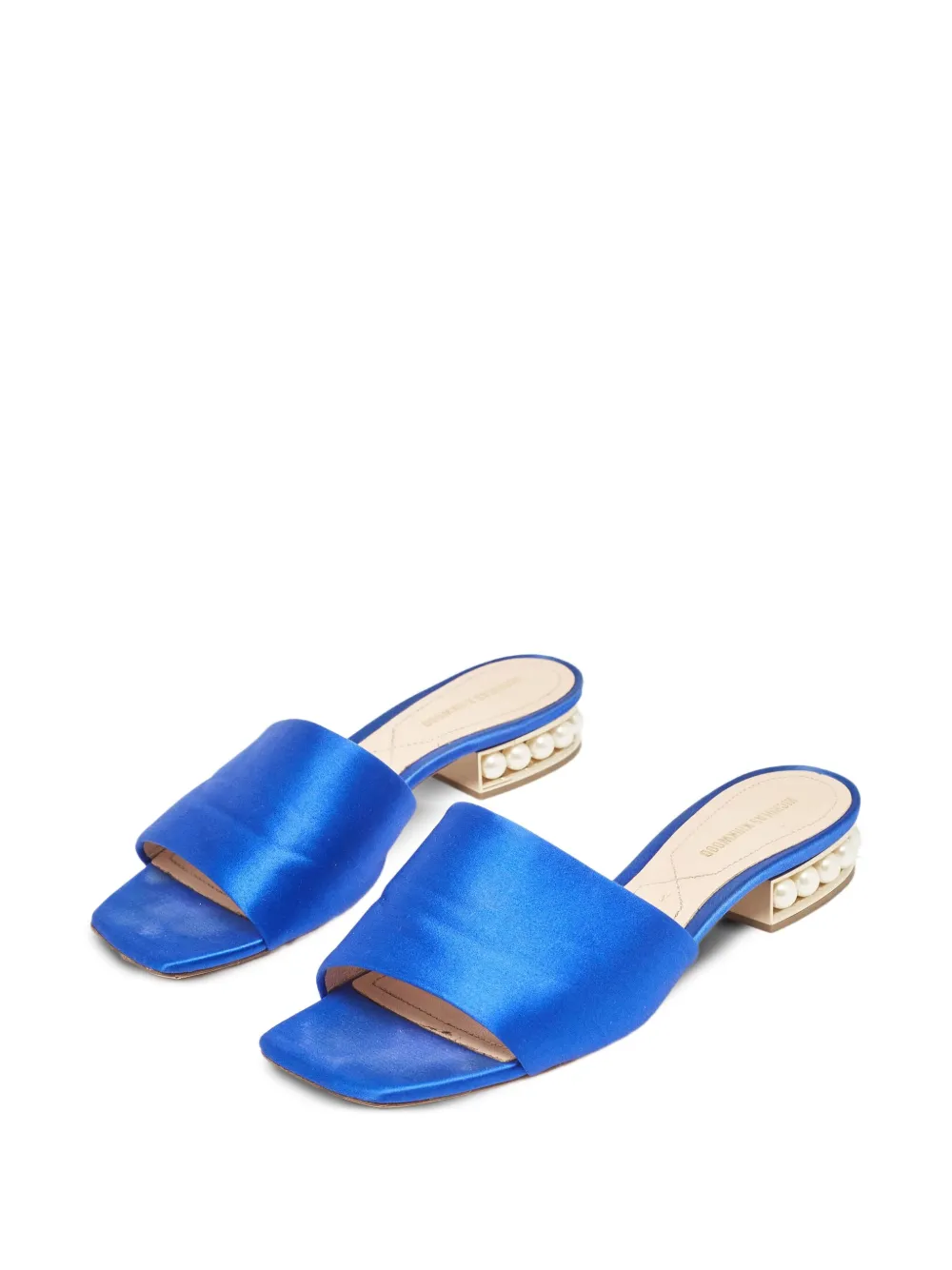 Nicholas Kirkwood Pre-owned satijnen sandalen met parel - Blauw