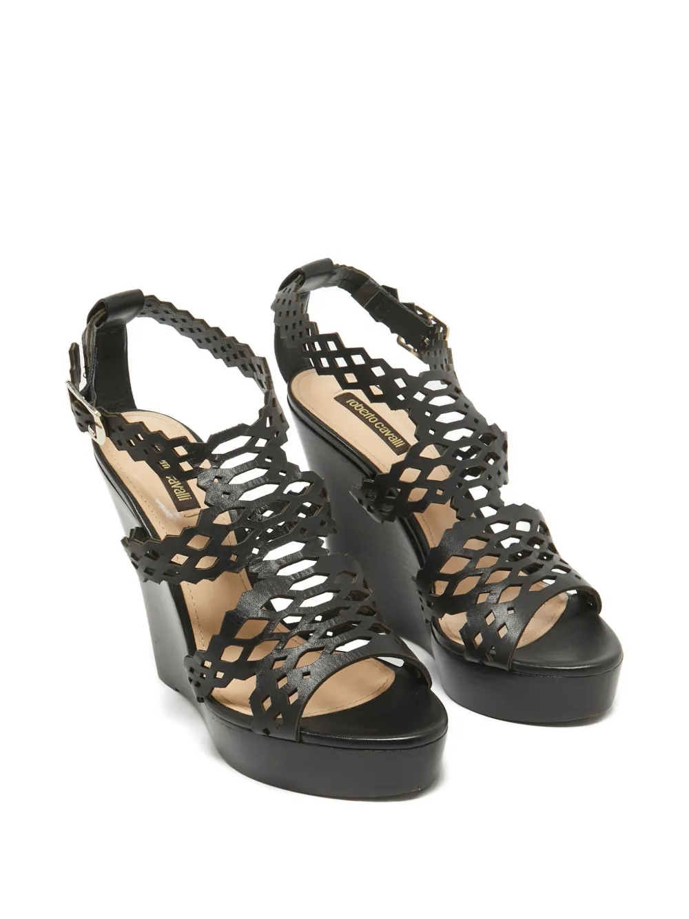 Roberto Cavalli 130mm cut-out platform wedge sandals | Image 2