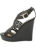 Roberto Cavalli 130mm cut-out platform wedge sandals - Brown