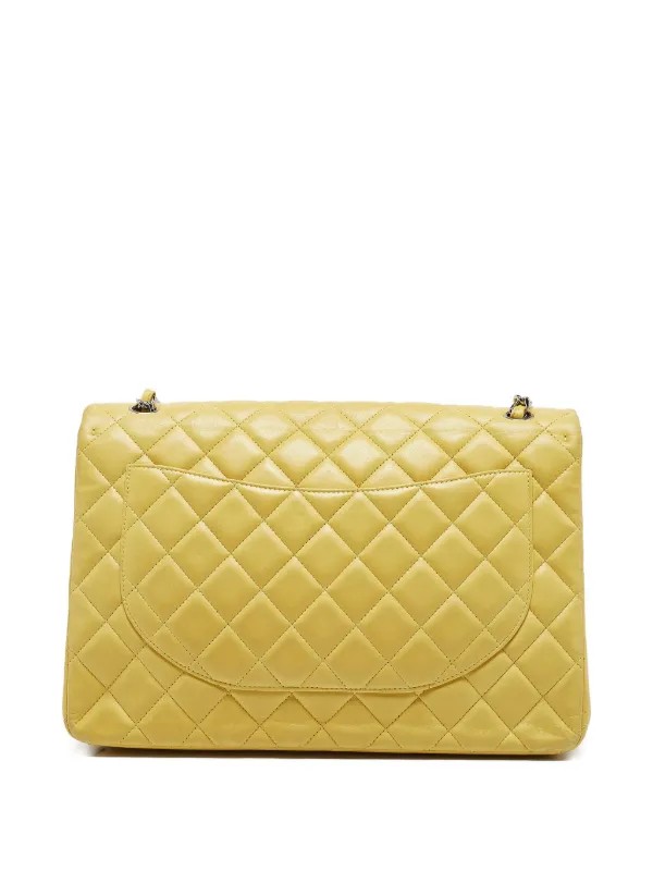 CHANEL Pre-Owned 2009-2010 Classic Flap Shoulder Bag | Yellow