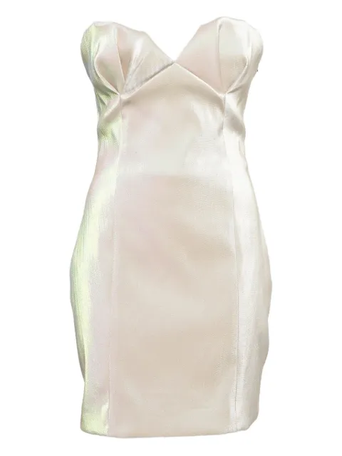 AREA satin-finish mini dress