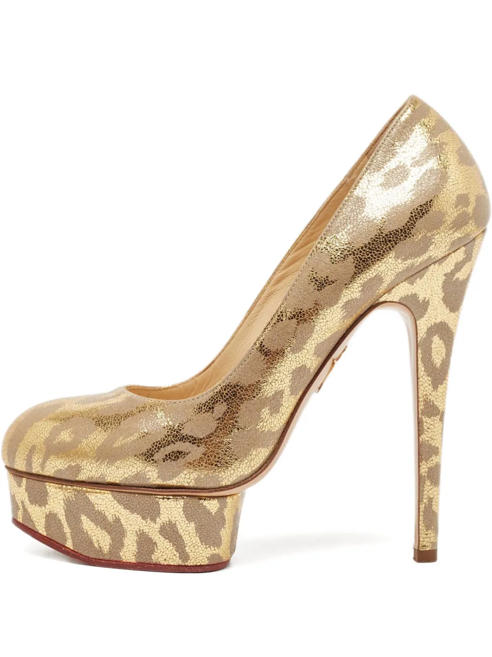 Dolly platform leopard pumps