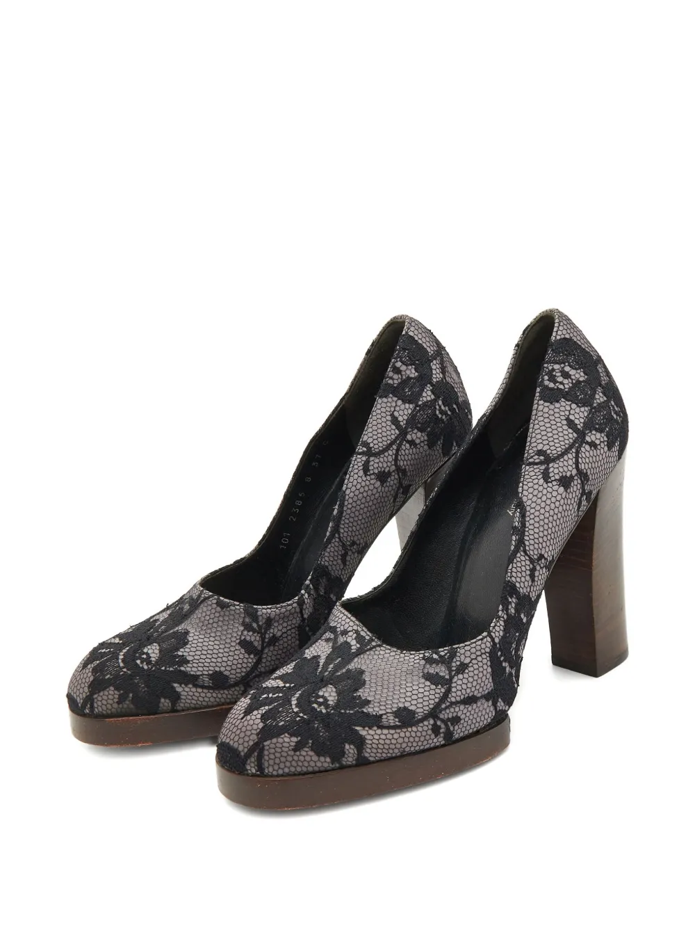 Gucci Pre-Owned 100 mm leren pumps met hak - Zwart