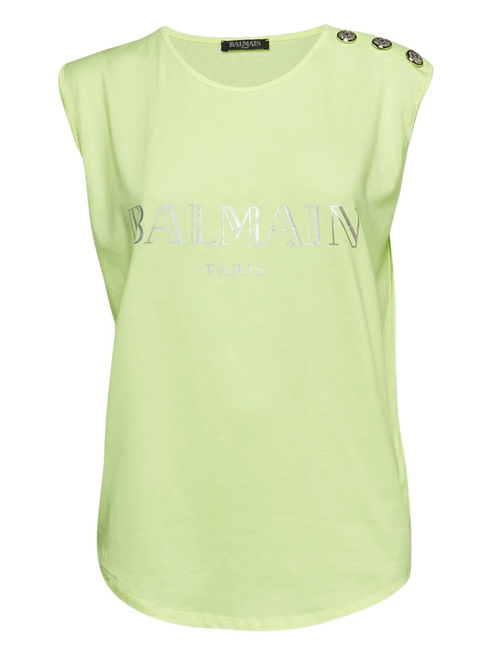 Balmain Pre-Owned T-shirt in cotone - Verde