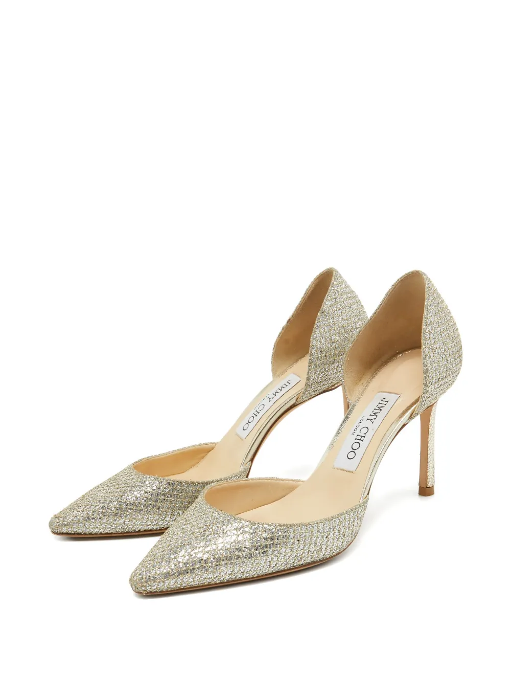 Jimmy Choo Pre-Owned 90mm glitter cut-out pumps | Image 2