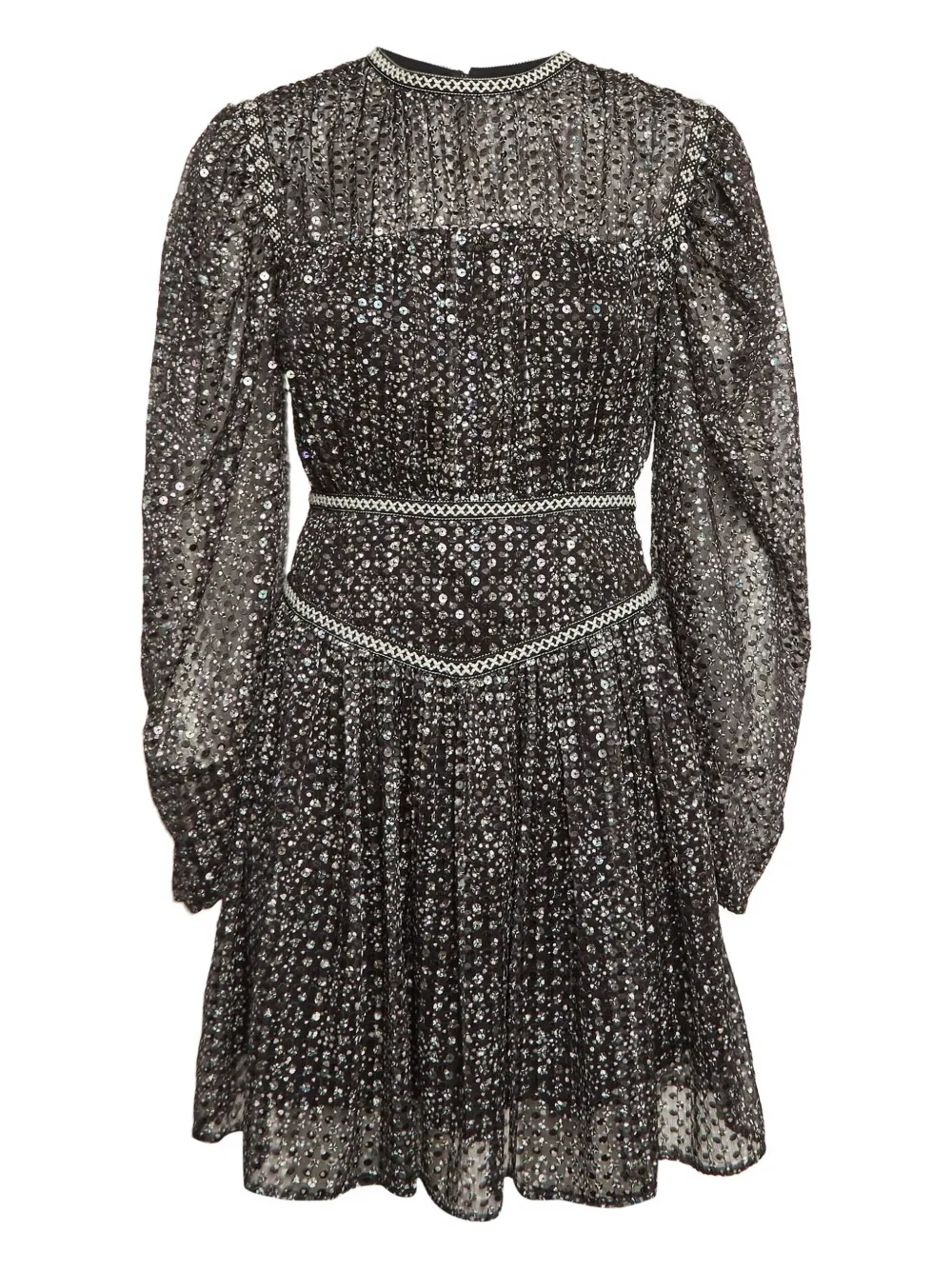 Maje Abito corto con paillettes - Nero