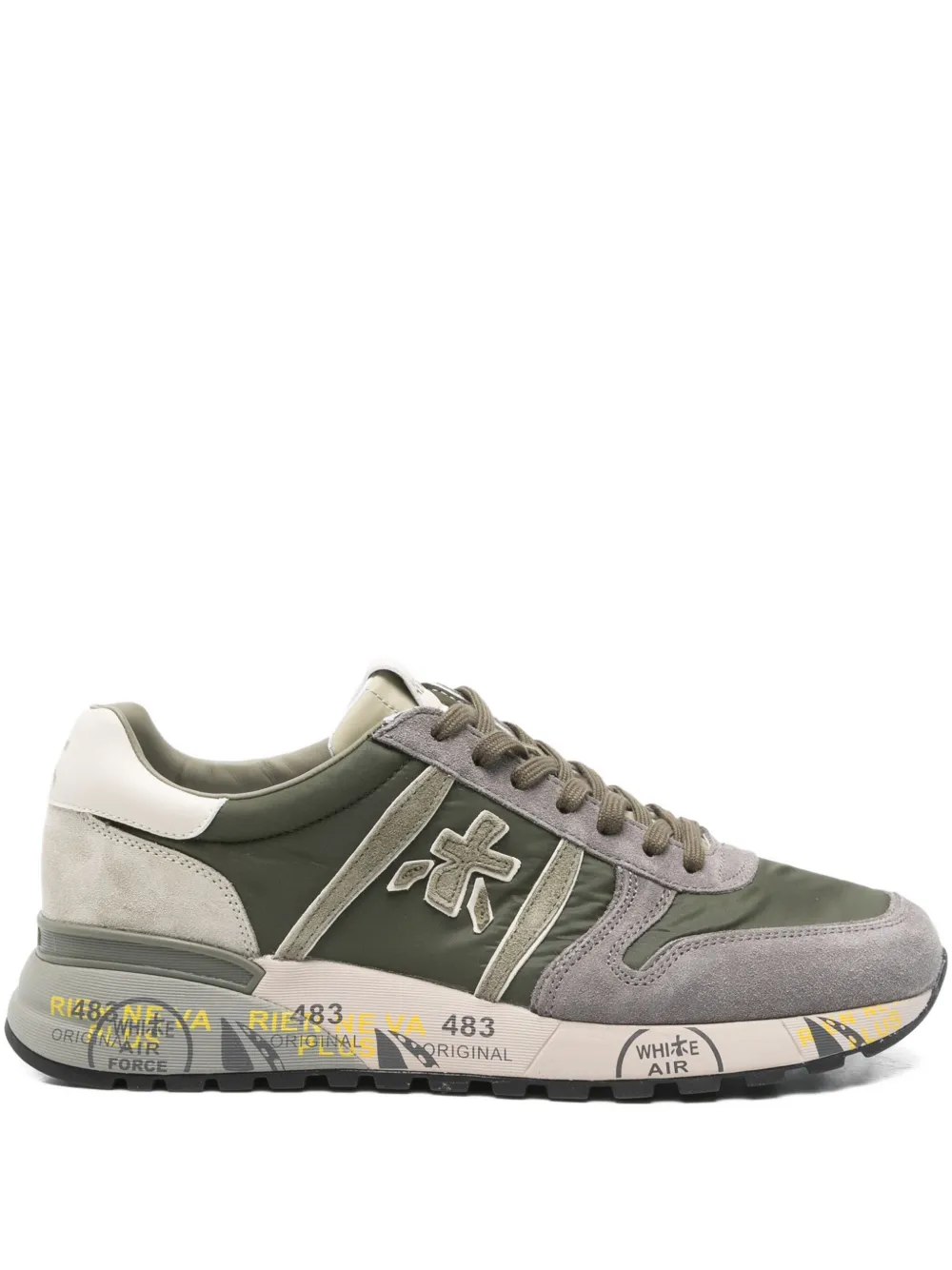 Premiata logo-patch sneakers Green