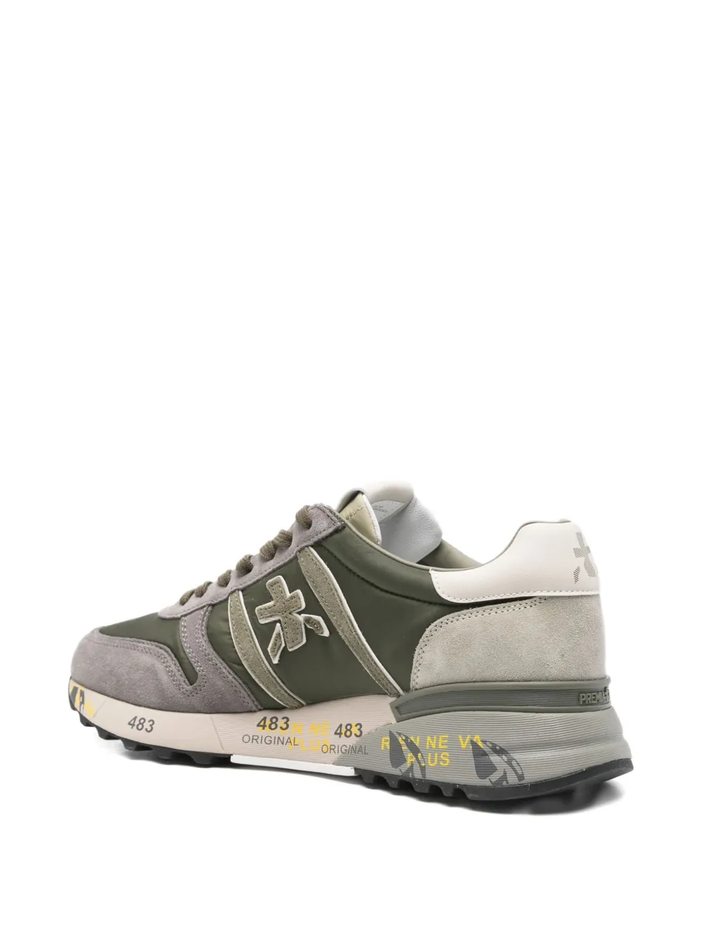 Premiata logo-patch sneakers Green