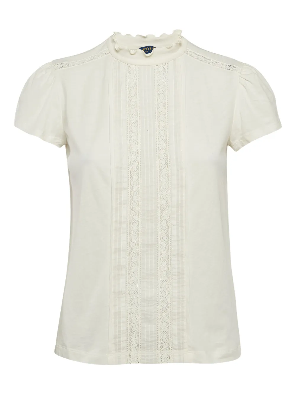 Polo Ralph Lauren Vintage lace-trim T-shirt | Neutrals | Image 1