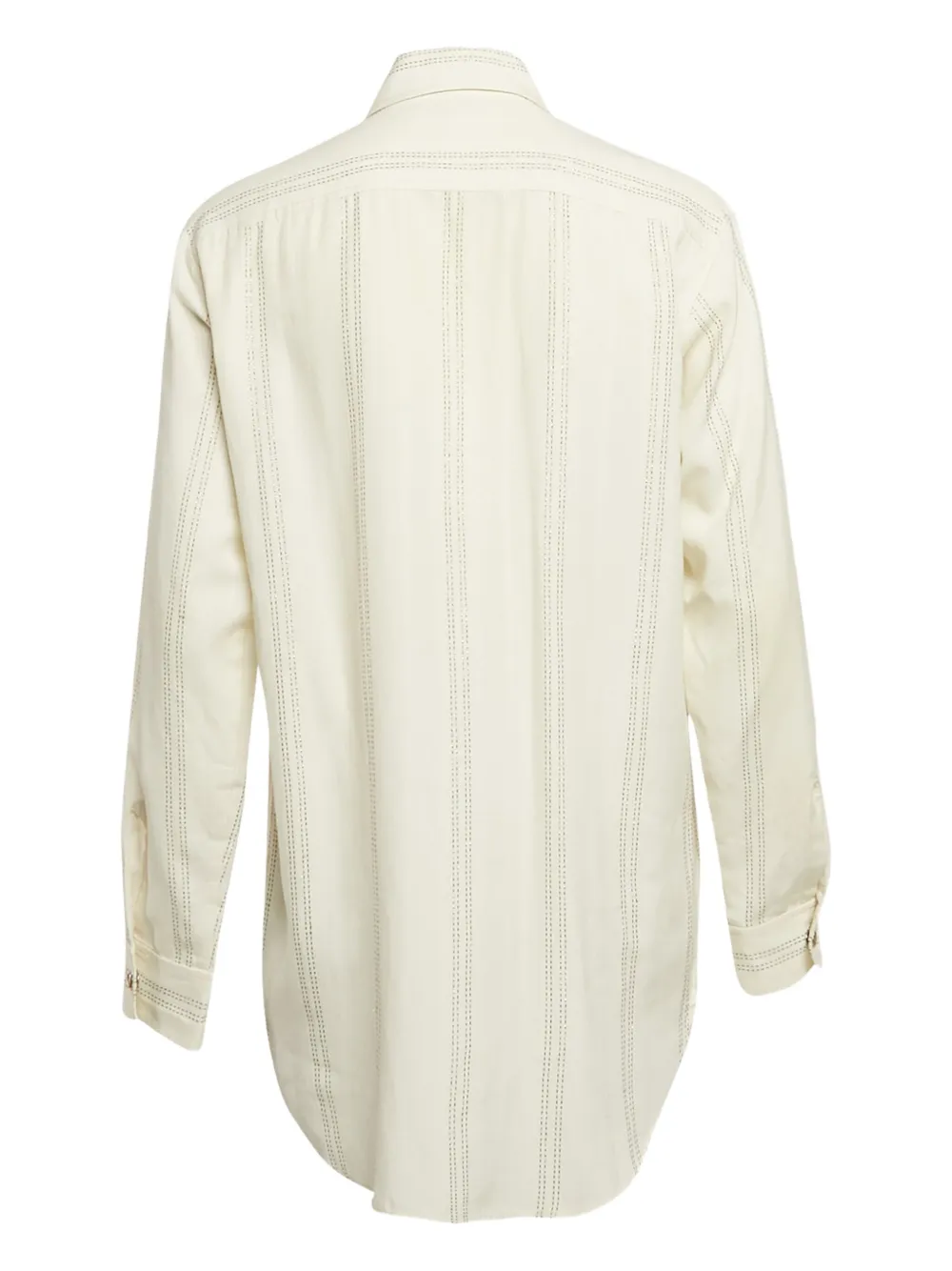 Saint Laurent Pre-Owned camisa con botones y rayas estampadas | Image 2