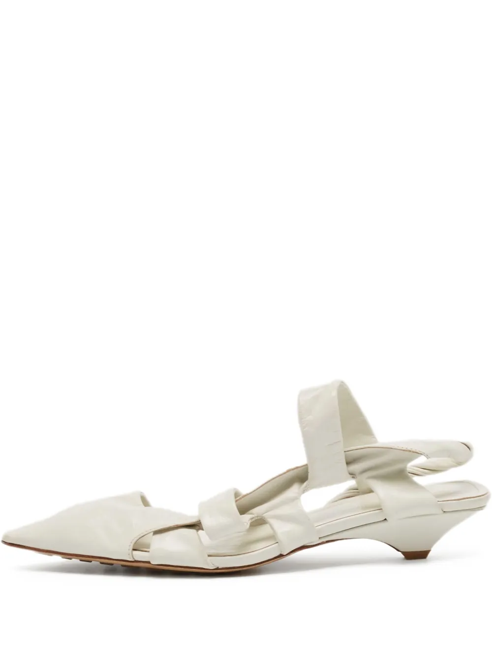 Bottega Veneta Pre-Owned 50mm pointed-toe slingback pumps | White | Image 1