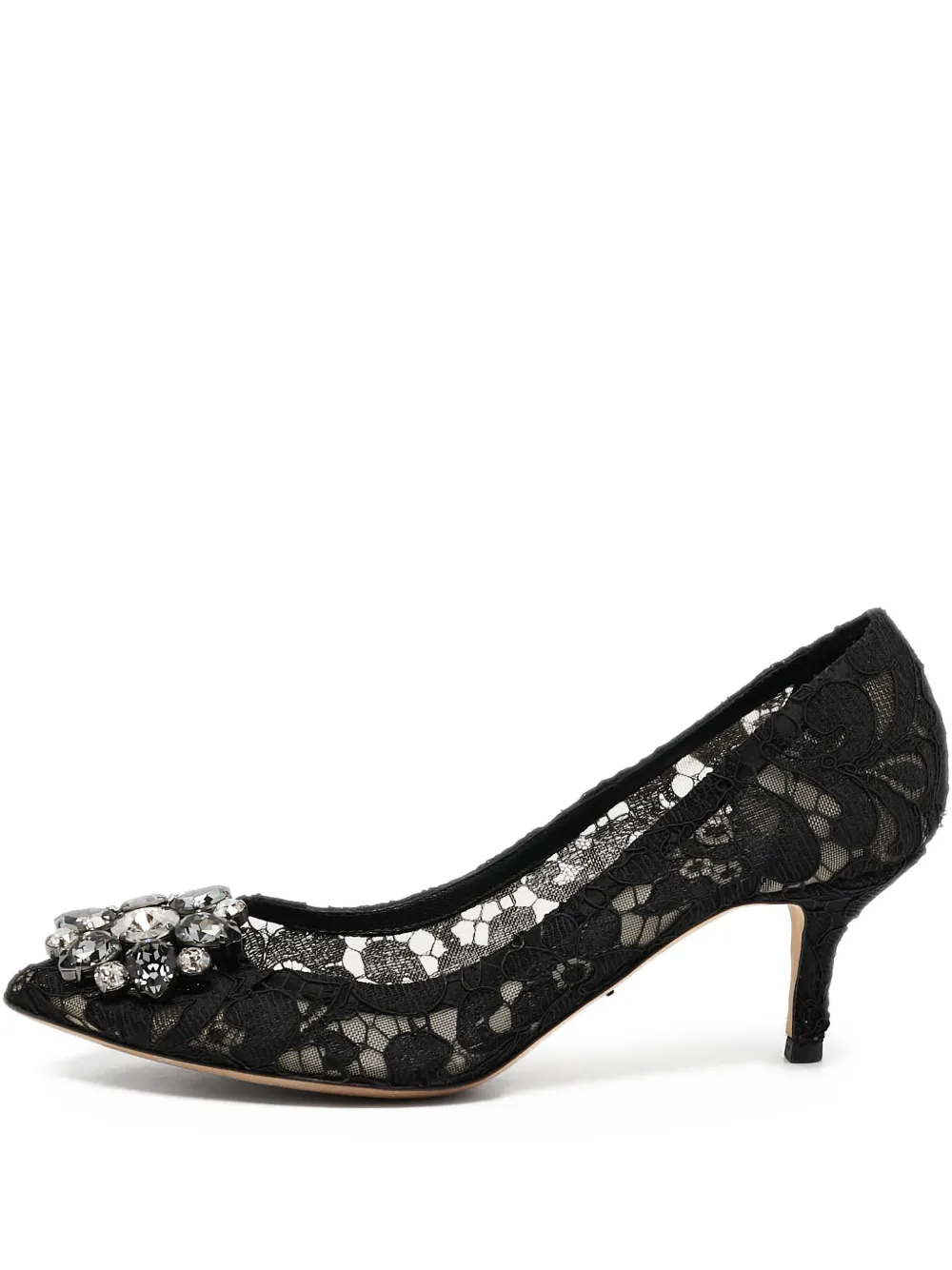Dolce & Gabbana Pre-Owned 60mm Bellucci lace-embellished pointed-toe pumps | Black | Image 1