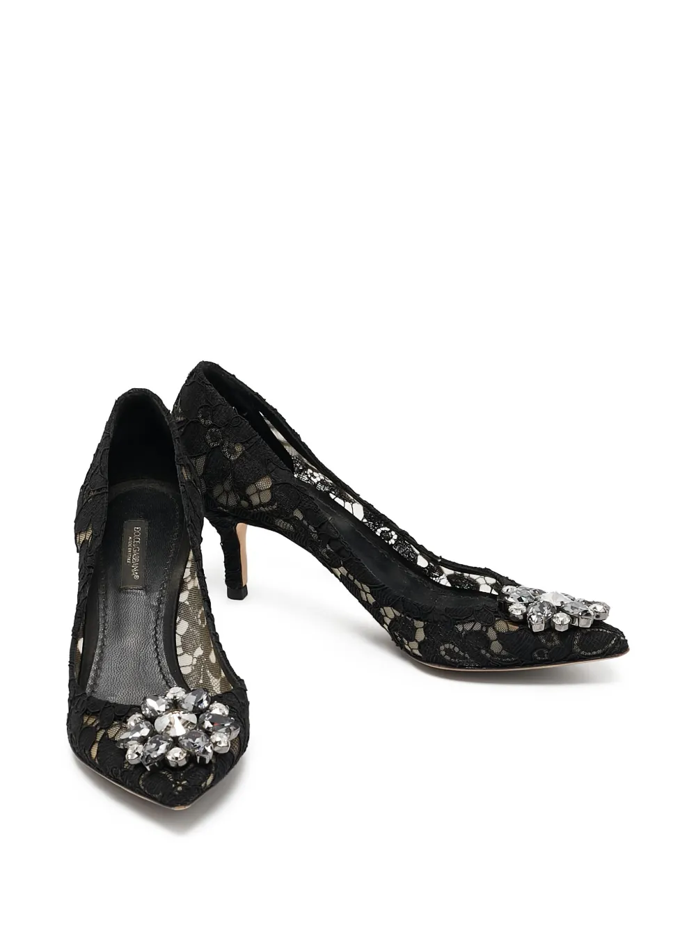 Dolce & Gabbana Pre-Owned 60mm Bellucci lace-embellished pointed-toe pumps | Image 2
