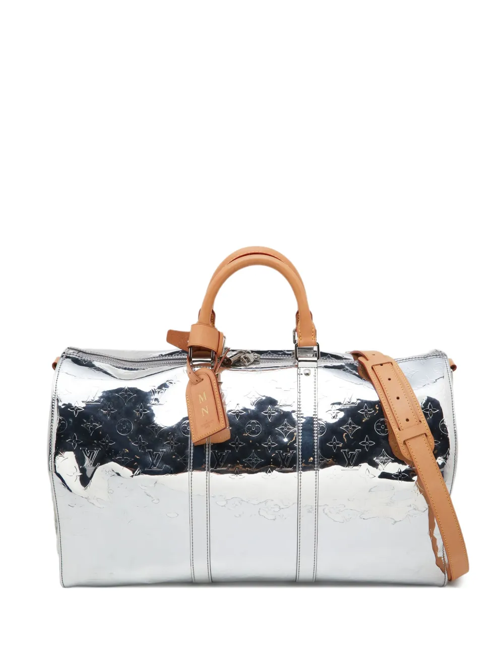 Louis Vuitton Pre-Owned Mirror Keepall Bandouliere 50 travel bag | Silver | Image 1