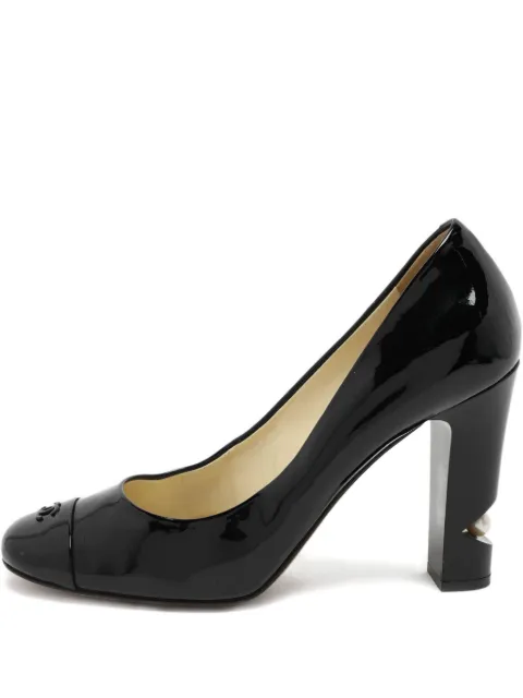 CHANEL Pre-Owned 100mm patent-finish leather pumps