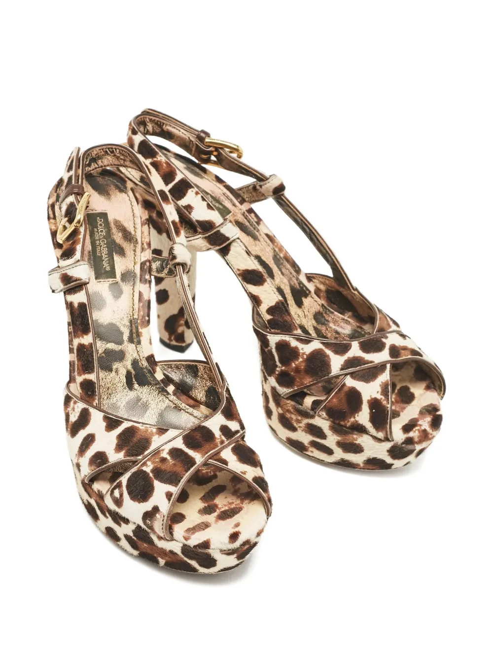 Dolce & Gabbana Pre-Owned 120mm leopard-print platform sandals | Image 2