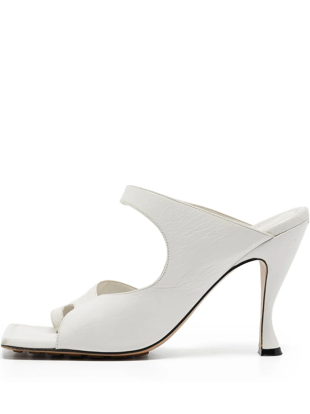 Bottega Veneta Pre-Owned 100mm Crunch Lux mules | White | Image 1