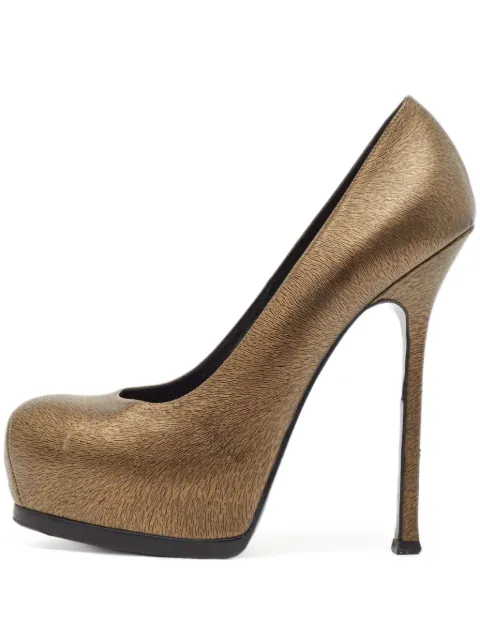 Saint Laurent Pre-Owned 145mm leather heeled pumps