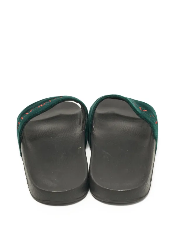 GUCCI グリーン ベルベット サンダル 36 インチ GUCCI グリーン ベルベット サンダル 36 インチ - メルカリ