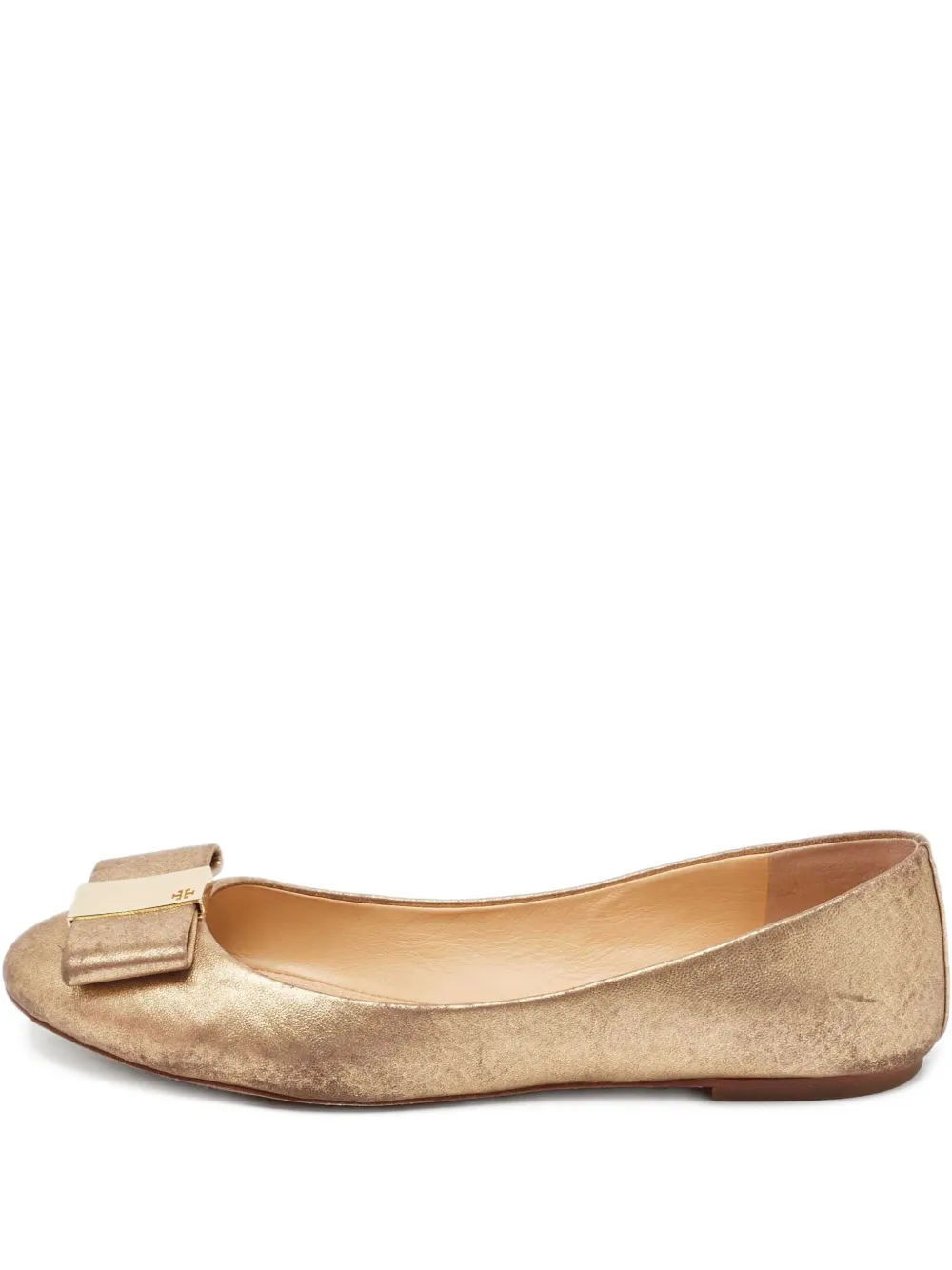 Tory Burch pre-owned metallic-finish ballet flats | Gold | Image 1