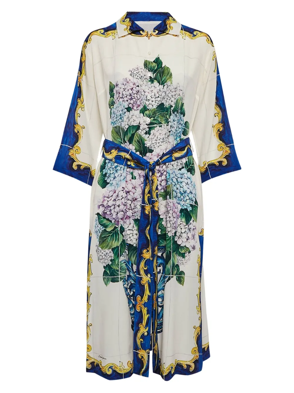 Dolce & Gabbana Pre-Owned blommig sidenklänning | vit | Image 1