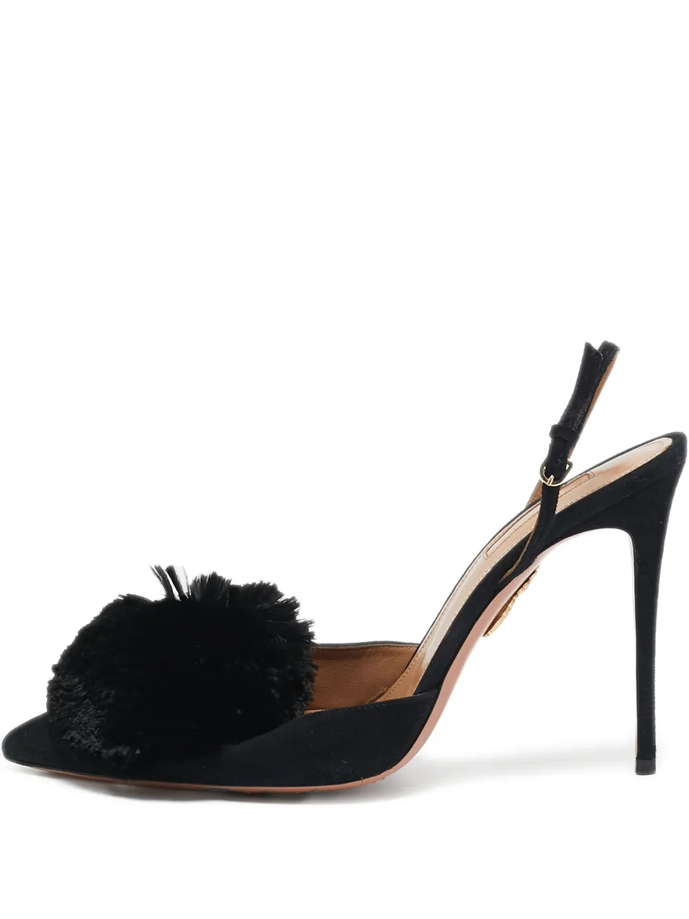 Aquazzura pre-owned 115mm Powder Puff pumps | Black | Image 1
