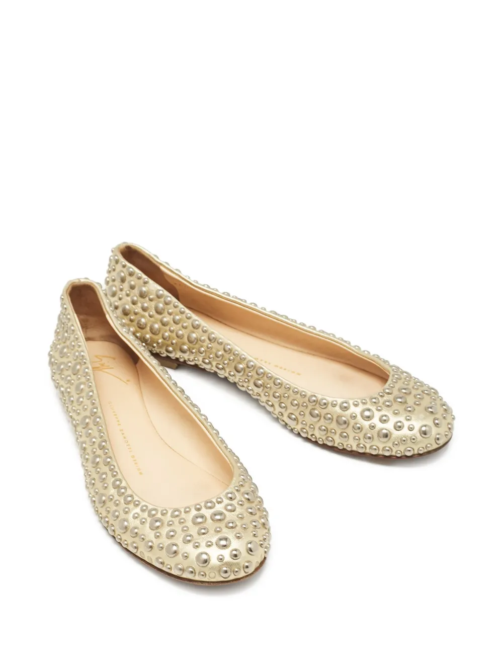 Giuseppe Zanotti Vintage Verfraaide ballerina's - Goud