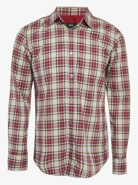 BOSS pre-owned plaid cotton shirt