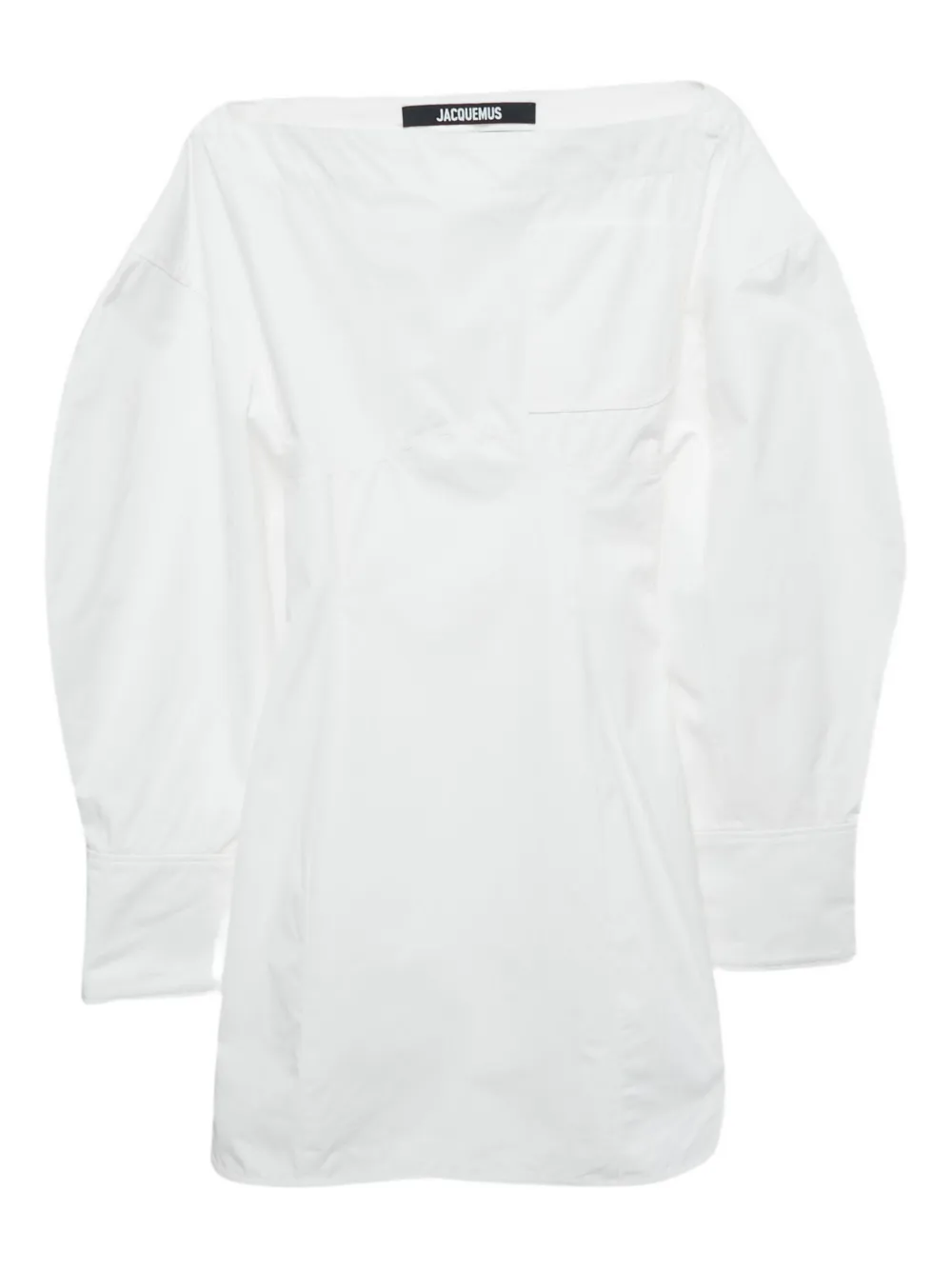 Jacquemus Pre-Owned 2024 cut-out poplin dress - ホワイト Jacquemus Pre-Owned 2024 cut-out poplin dress - ホワイト