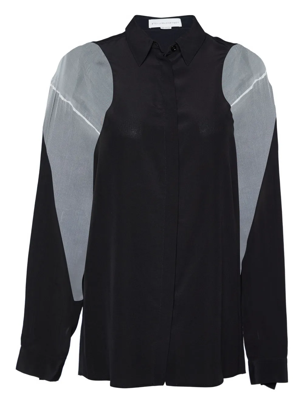 Stella McCartney Pre-Owned silk panelled shirt - Nero