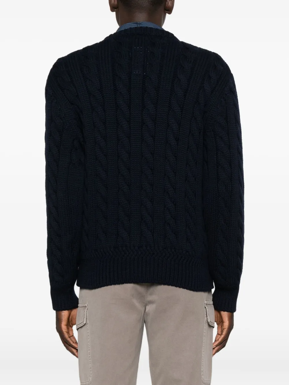 Bally Kabelgebreide trui Blauw