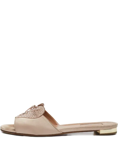 Aquazzura Pre-owned crystal-heart sandals
