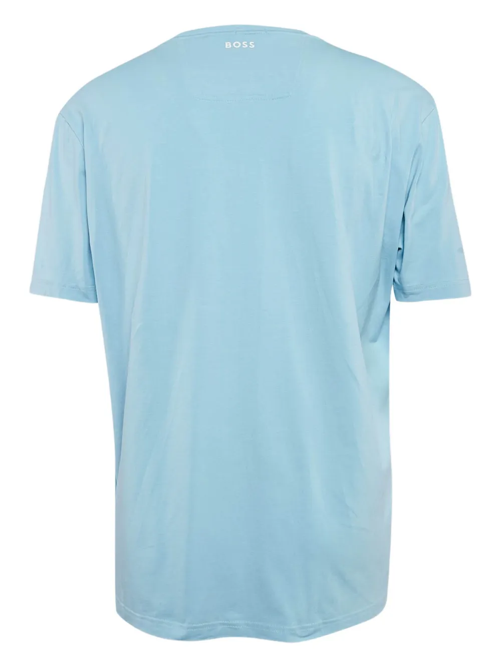 Pre-owned Hugo Boss Logo-print Cotton T-shirt In Blue