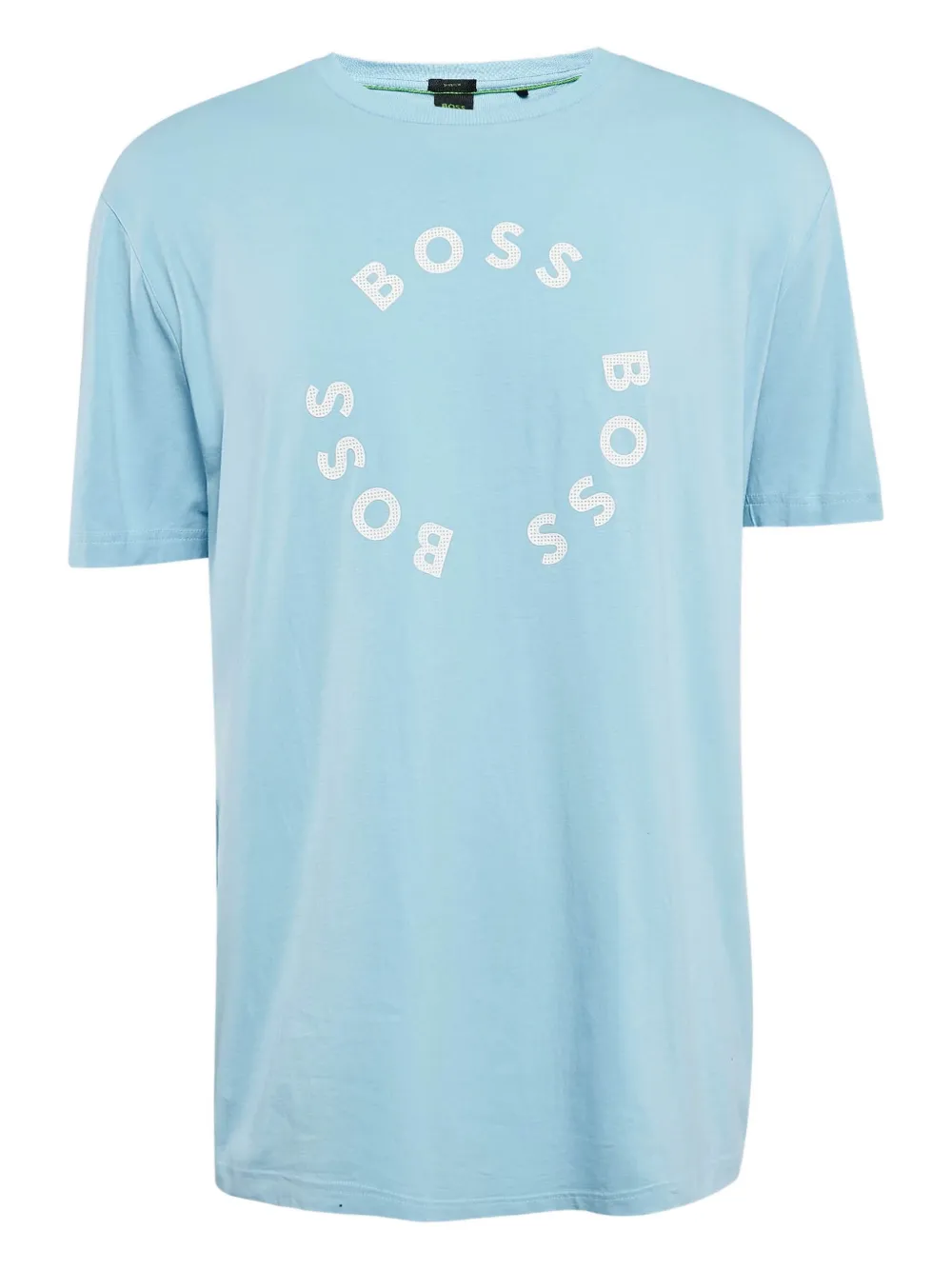 Pre-owned Hugo Boss Logo-print Cotton T-shirt In Blue