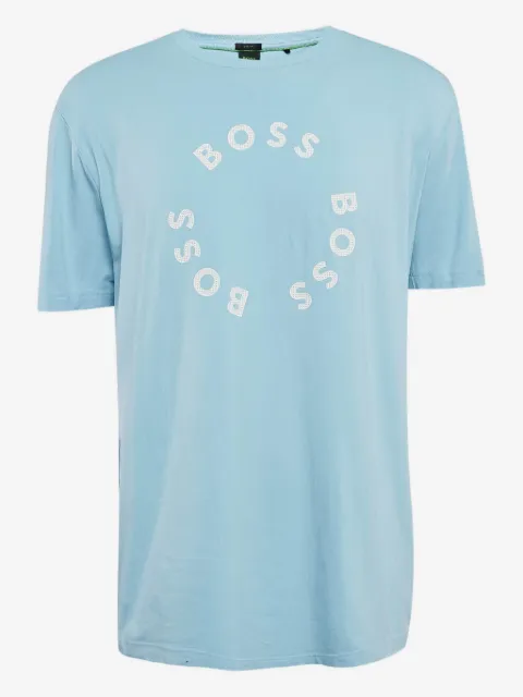 BOSS playera de algodón con logo estampado