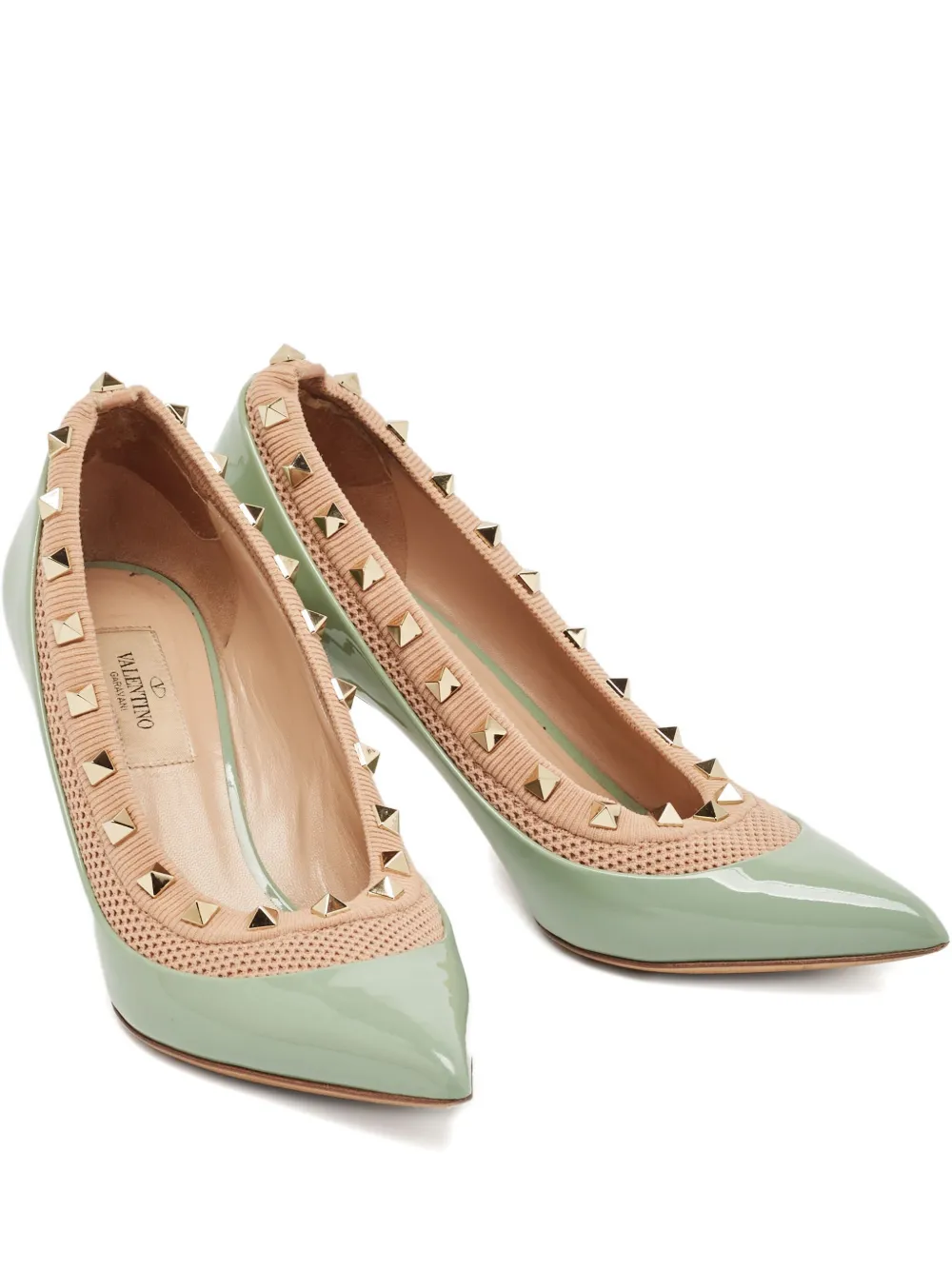 Valentino Garavani Pre-Owned 100mm stud-embelllished heeled pumps - Valentino Garavani Pre-Owned 100mm stud-embelllished heeled pumps -