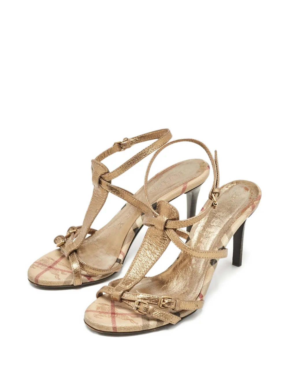 Burberry Pre-Owned 80mm metallic-leather sandals | Heeled Sandals | Image 2