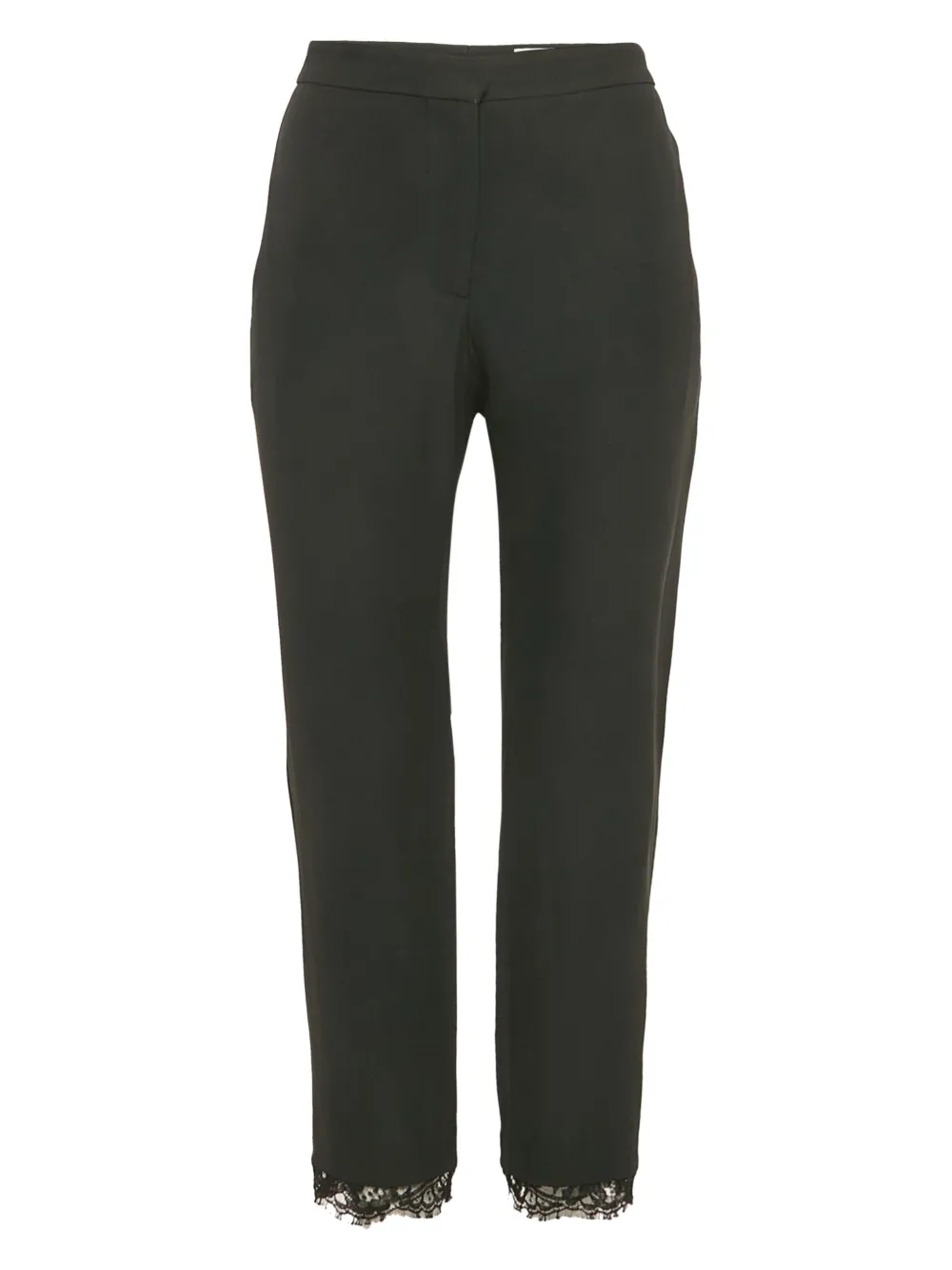 Alexander McQueen Pre-Owned lace-trim trousers | Black | Image 1