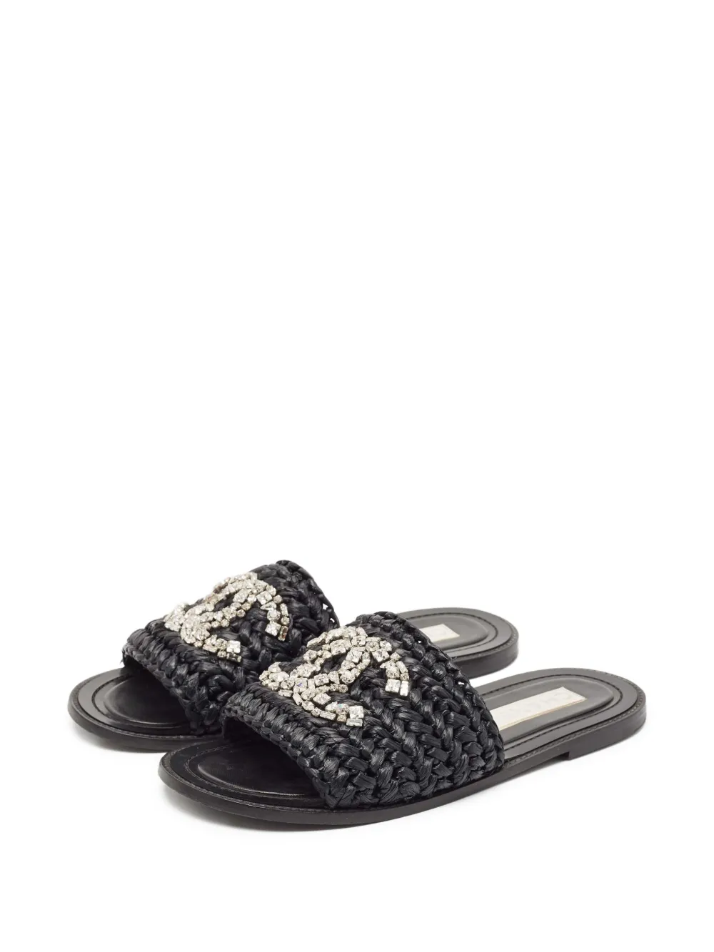 CHANEL Pre-Owned crystal interlocking-cc sandals | Shoes | Image 2