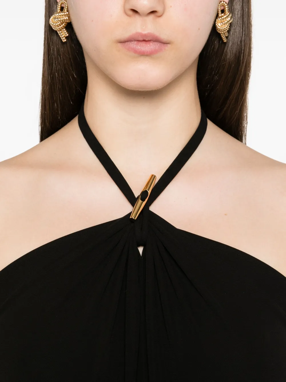 Moschino Maxi-jurk met halternek Zwart