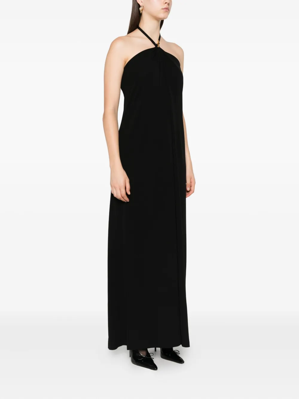 Moschino Maxi-jurk met halternek Zwart