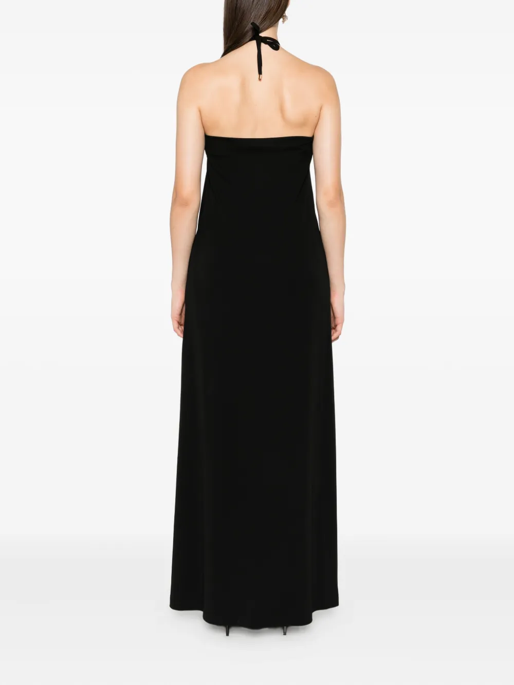 Moschino Maxi-jurk met halternek Zwart