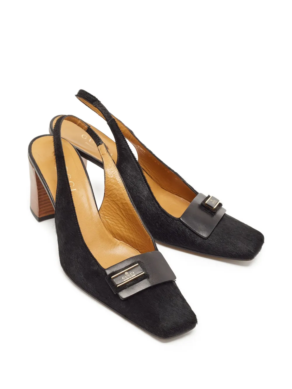 Gucci Pre-Owned Leren slingback pumps - Zwart