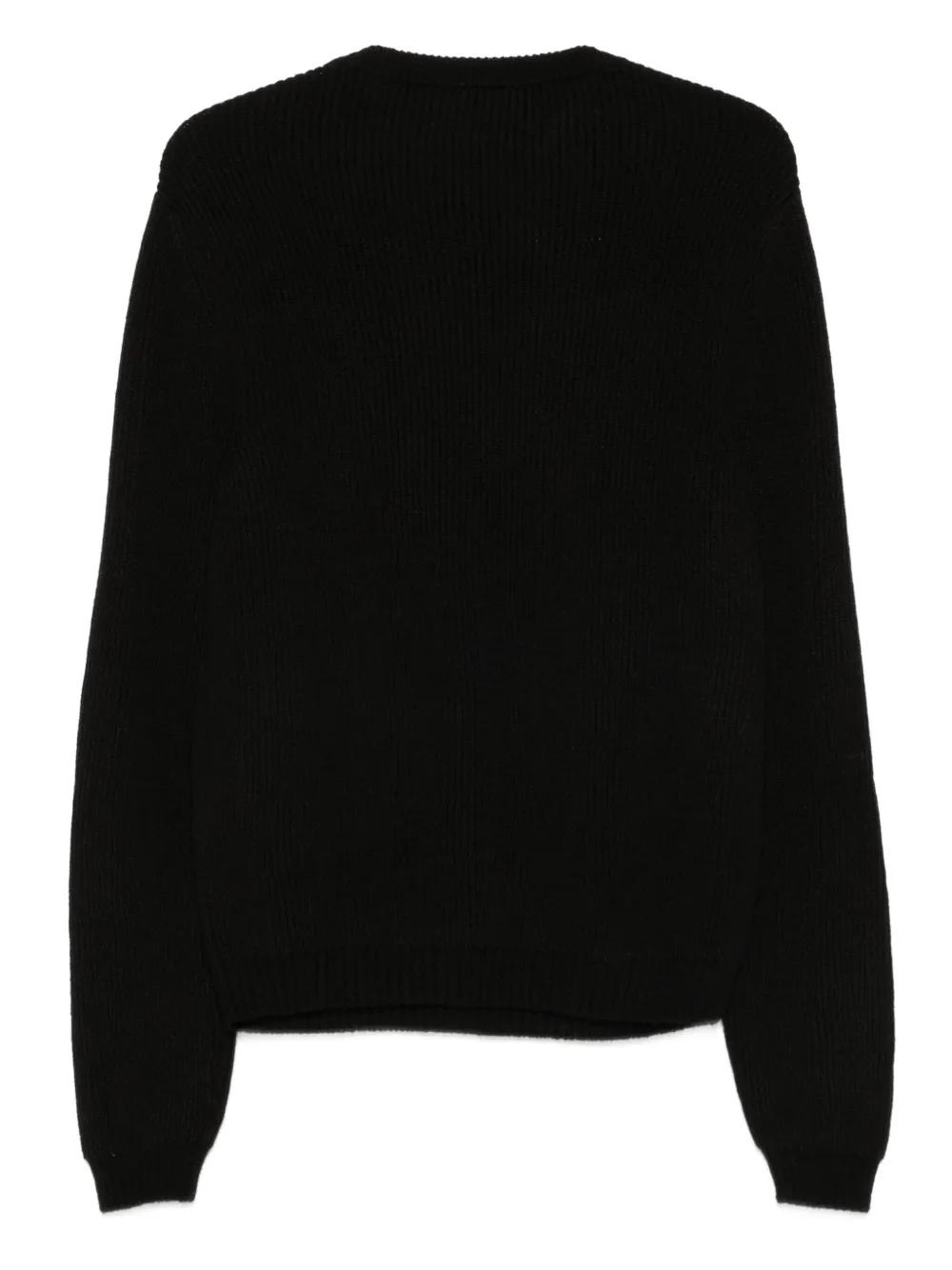 Moschino ribbed-knit sweater Zwart
