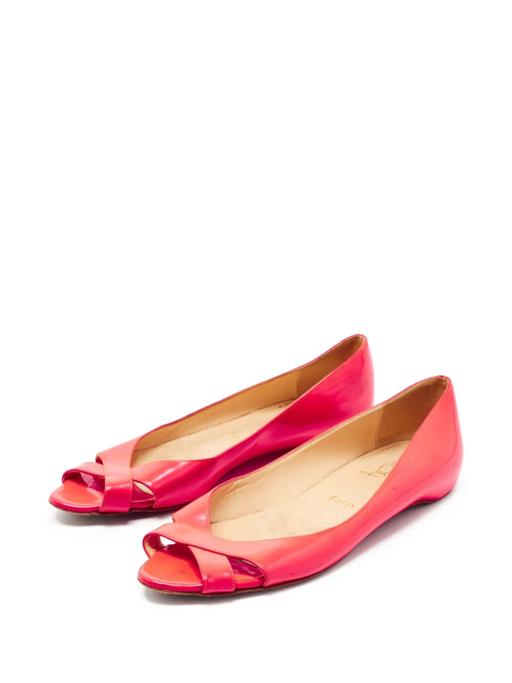 Christian Louboutin Pre-Owned Lakleren sandalen - Rood