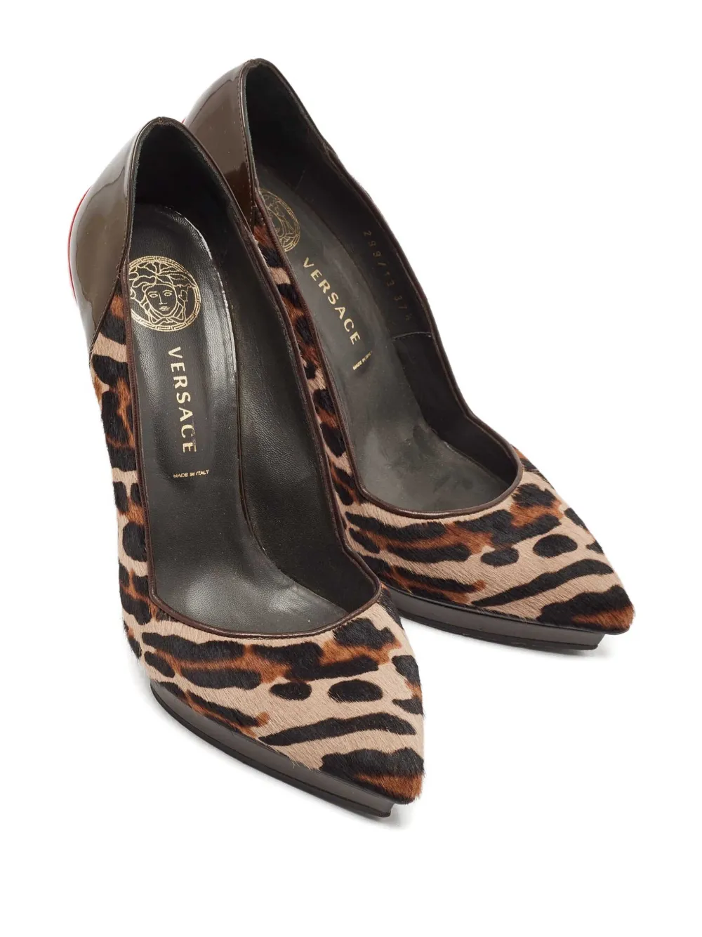 Versace Pre-Owned 140mm leopard-print pumps | Image 2