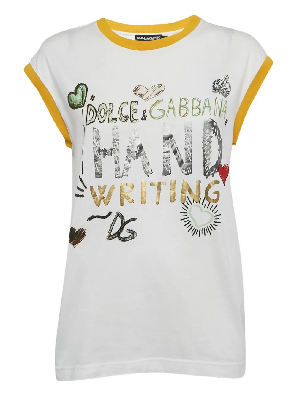 Dolce & Gabbana Pre-Owned playera Handwriting Heart 2024 | blanco | Image 1