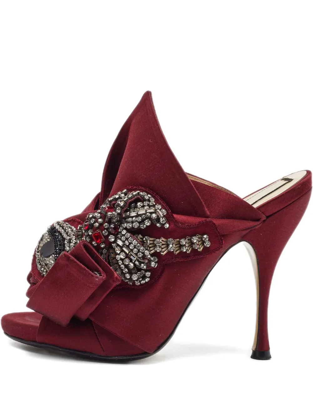 Pre-owned N°21 2024  120mm Satin Bow-embellishment Sandals