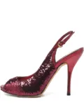 Gucci Pre-Owned sequined slingback pumps - Red